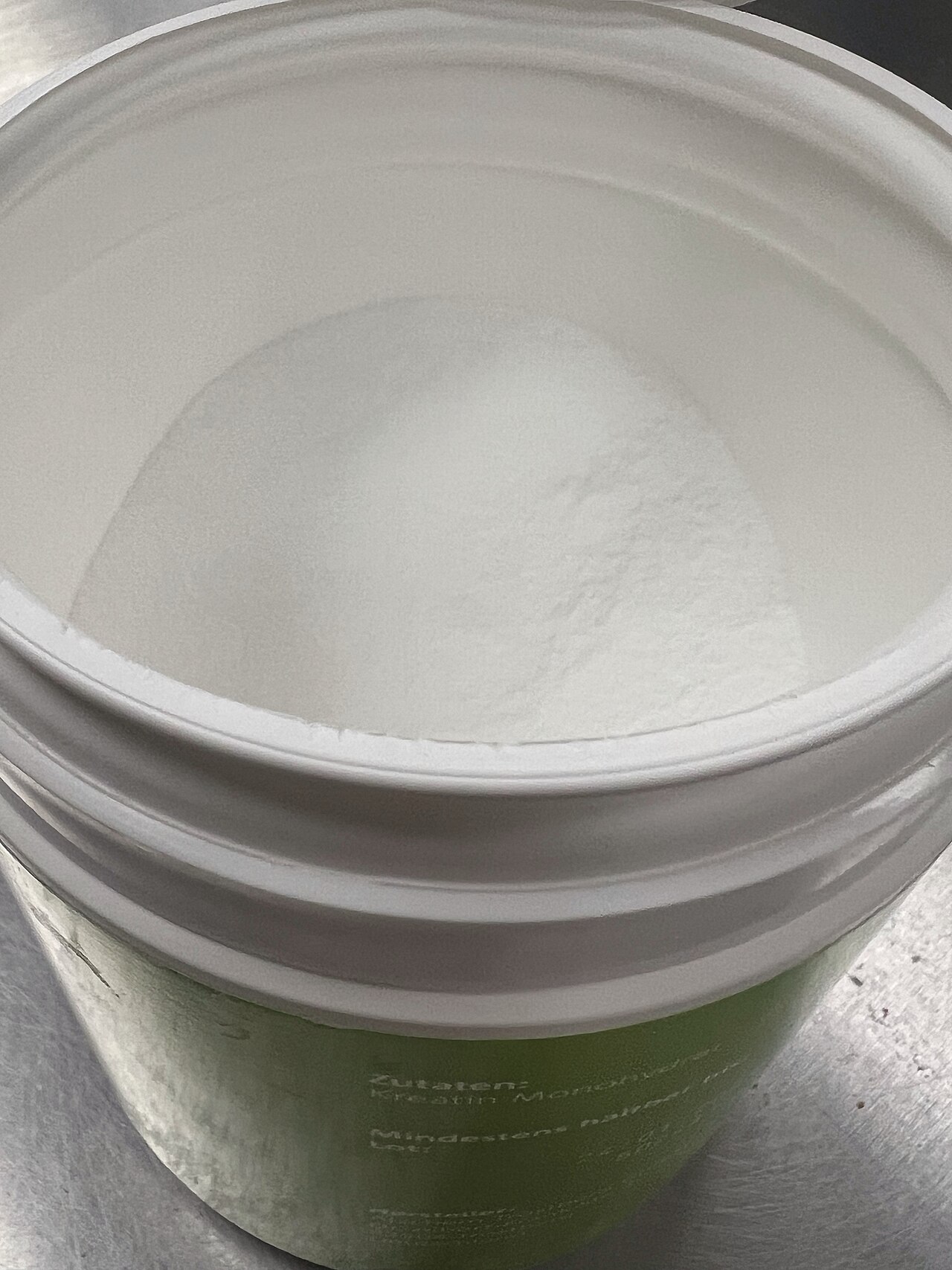 Creatine monohydrate powder used as a sports supplement.